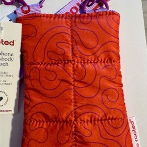 Be Rooted Quilted Crossbody Pouch in Bright Orange